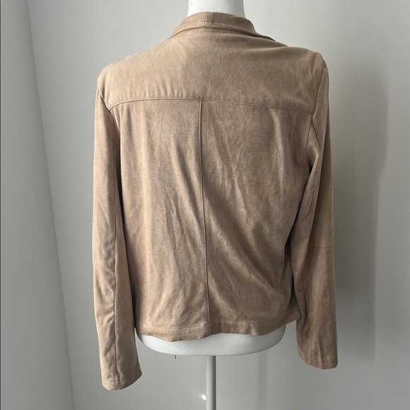 BB Dakota Faux Suede Tan Draped Jacket Size S - Picture 5 of 7